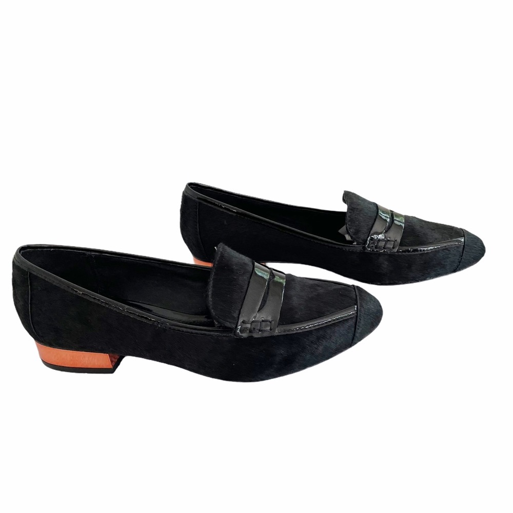 Rebecca Minkoff Harlis Calf Hair Patent Leather Loafer 7.5